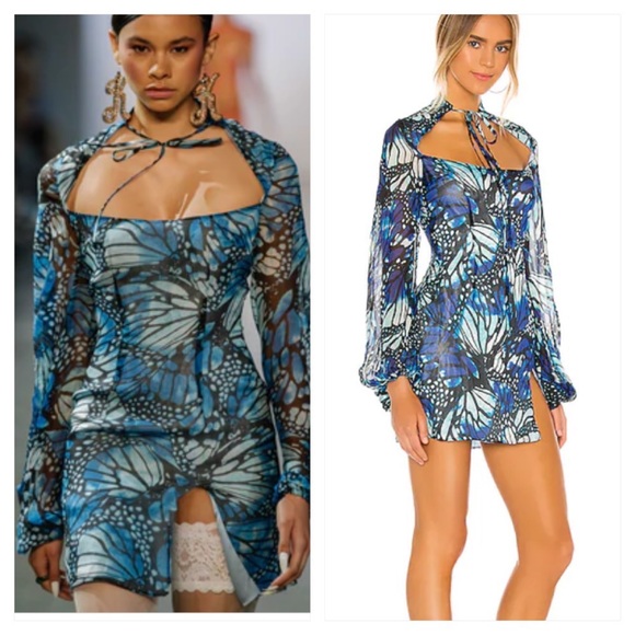 Kim Shui Dresses Kim Shui Butterfly Print Mini Dress In Butterfly